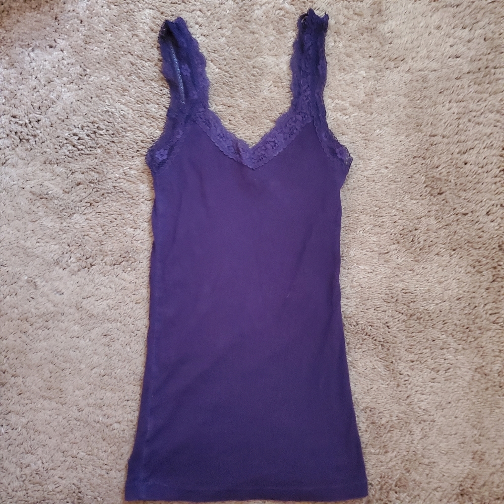 American Eagle purple lace tank